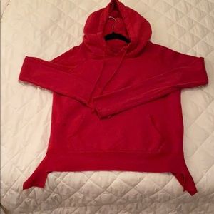 Red distressed sweatshirt